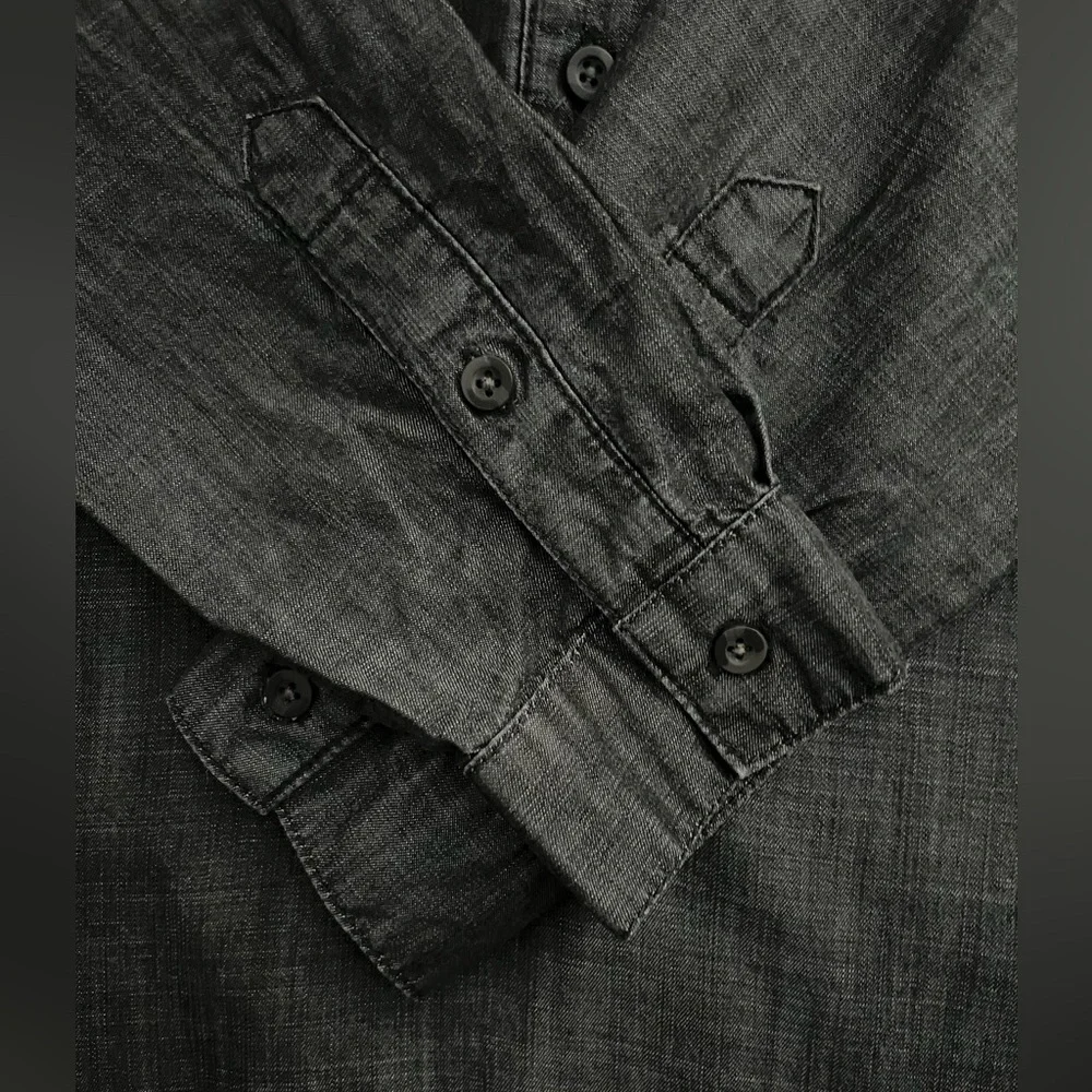 Cloth & Stone Charcoal Black Pull Over Shirt, Size M - Picture 7 of 15